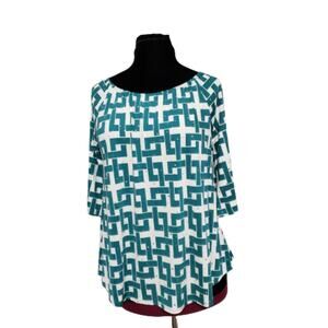 NWOT GOLDSPARK Geometric Square Sequin Scoop Neck Sequin Blouse Small